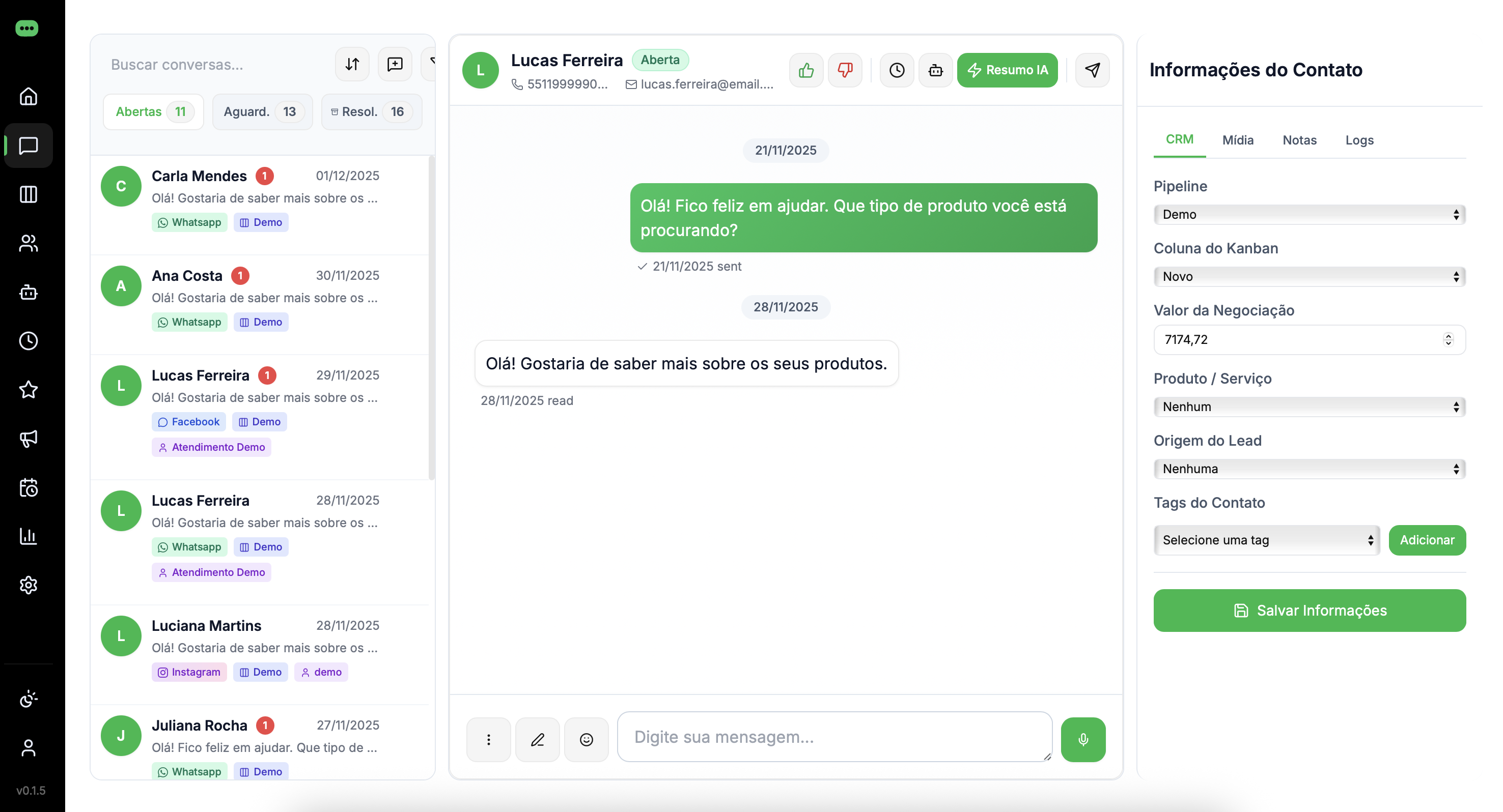 Wazzy unified inbox
